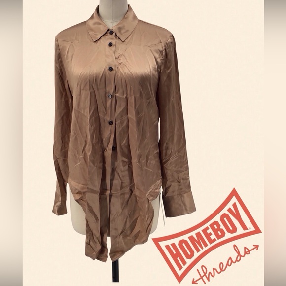 Homeboy Threads Brown Button-Up Shirt - Picture 1 of 4
